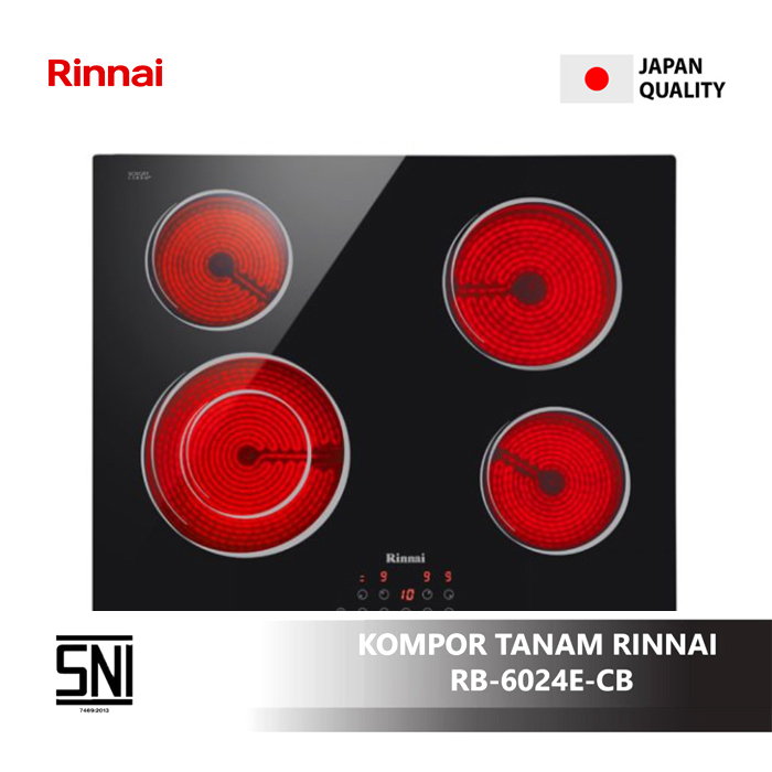 Rinnai Kompor Tanam Listrik Vitroceramic Hob - RB6024E CB | RB-6024E CB